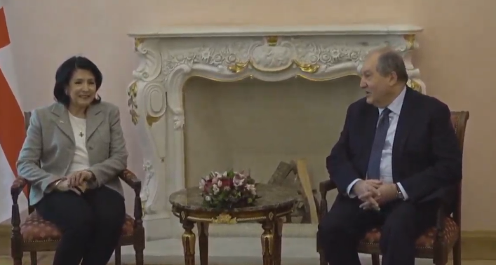В Армению прибыла президент Грузии (видео)