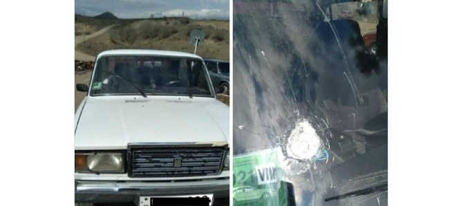 Азербайджанцы забросали камнями машины с армянскими госномерами