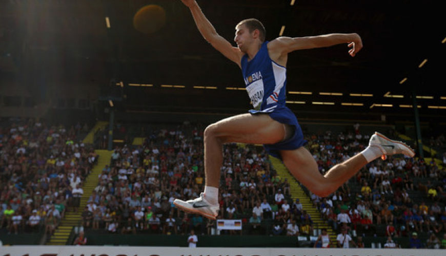 Левон Агасян-победитель первенства по тройному прыжку Балканских стран